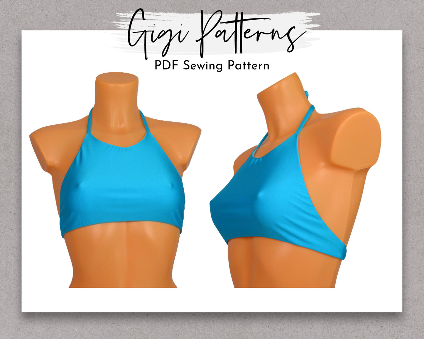 Swimsuit Pattern, Halter Bikini Top Sewing Patterns