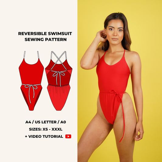 PDF Patrón De Traje De Baño Traje De Baño De Una Pieza De Corte Alto Gi 