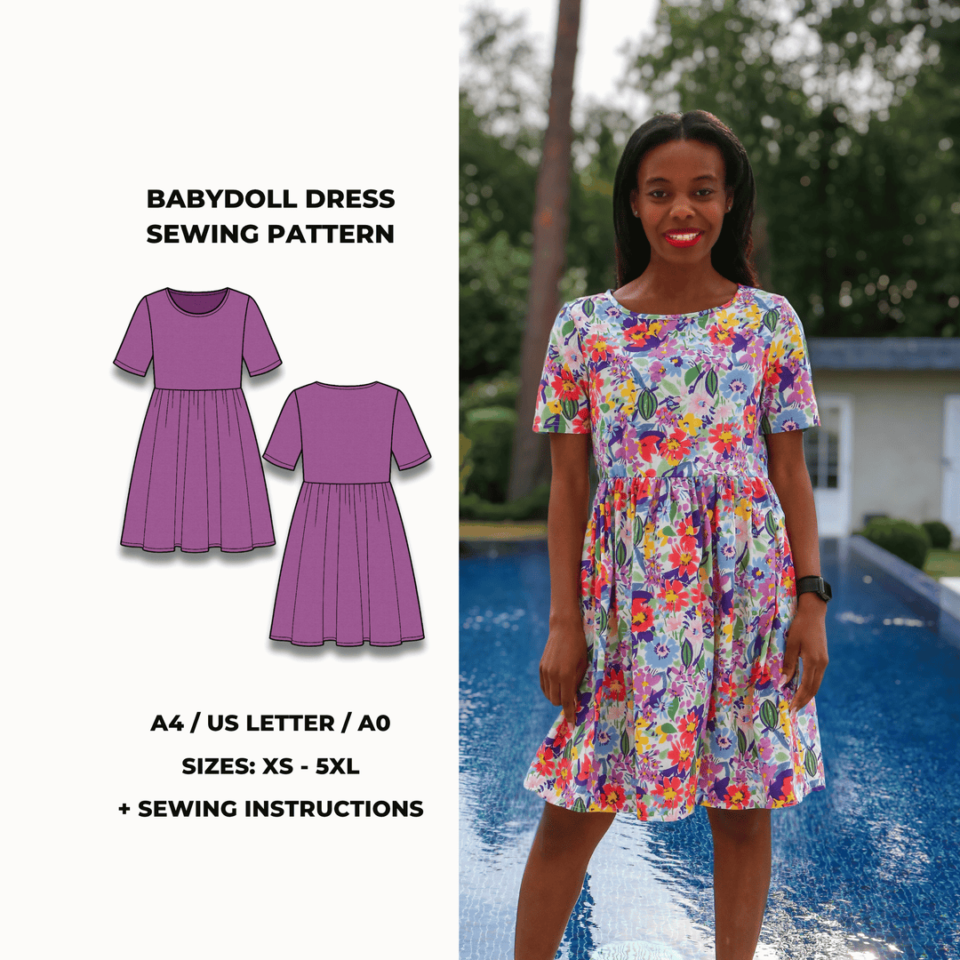 babydoll dress pattern BABYDOLL TIERED DRESS Sewing Tutorial + Pattern // beginner-friendly diy puff sleeve summer dress!