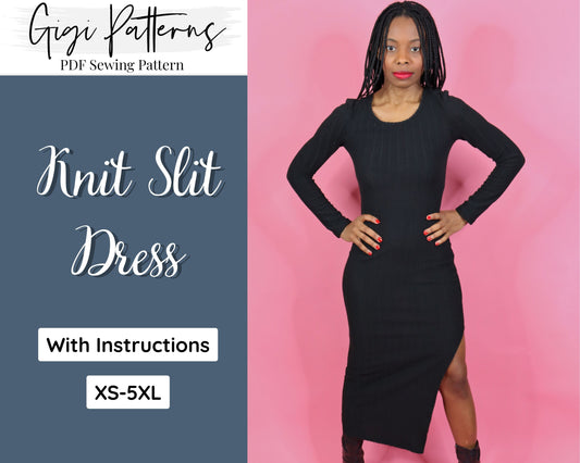 easy sewing pattern,beginner pattern,pdf sewing pattern,digital sewing,dress patron,slip dress pattern,Dress sewing pattern,sexy dress pattern,women dress pattern,summer dress pattern,loose dress pattern,knit dress pattern,side slit pattern