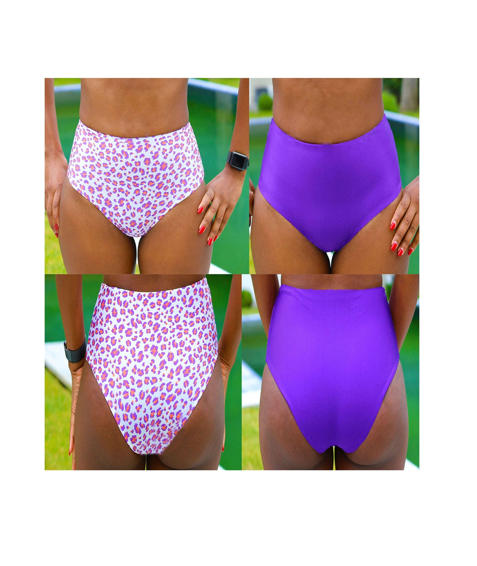 LILY High Waist Bikini Bottoms, DIY Reversible Bikini Pattern, sewing tutorial for beginners