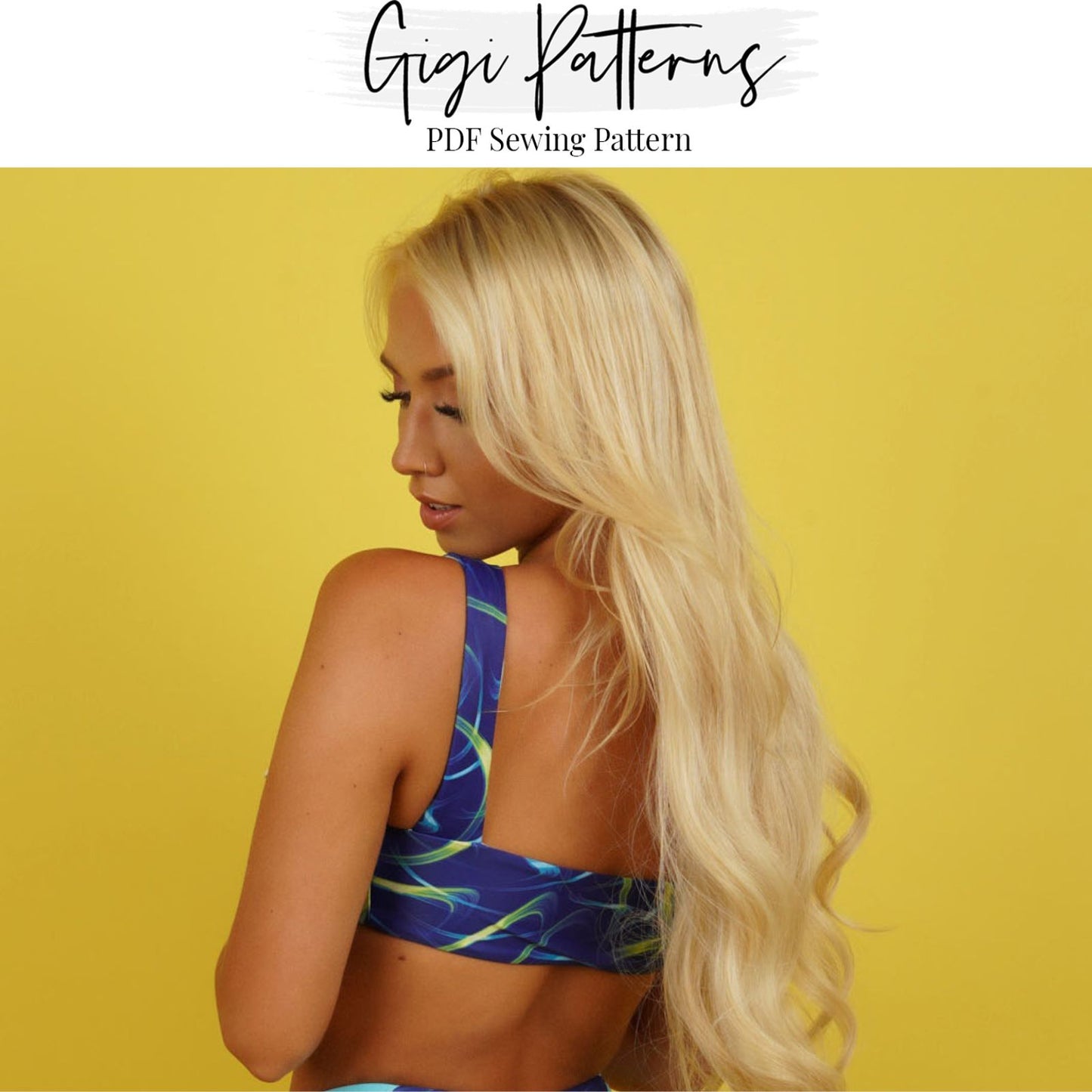 PDF Patrón de traje de baño Patrón de top de bikini corto con anilla tórica XS-5XL 