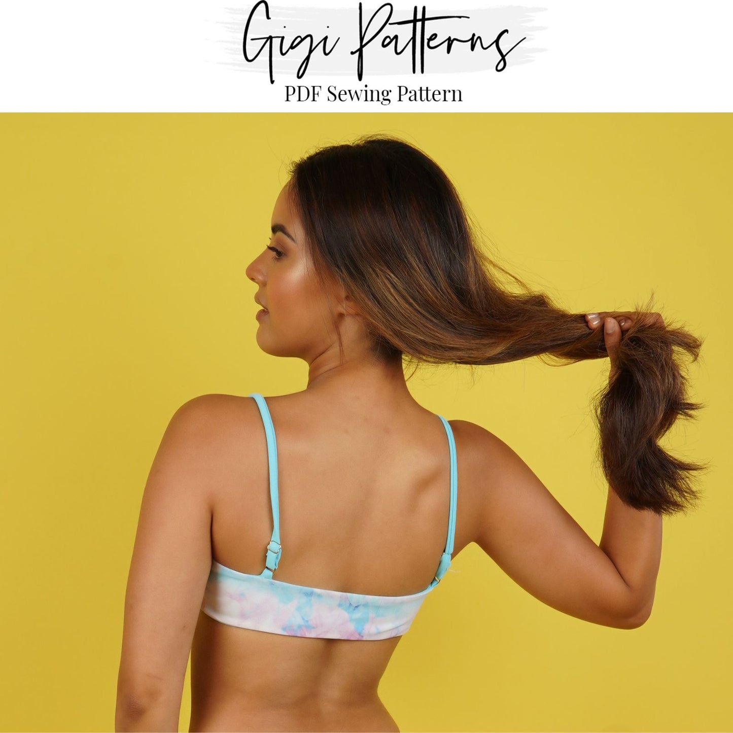 PDF Swimsuit Pattern Knot Front Bikini Top XS-5XL