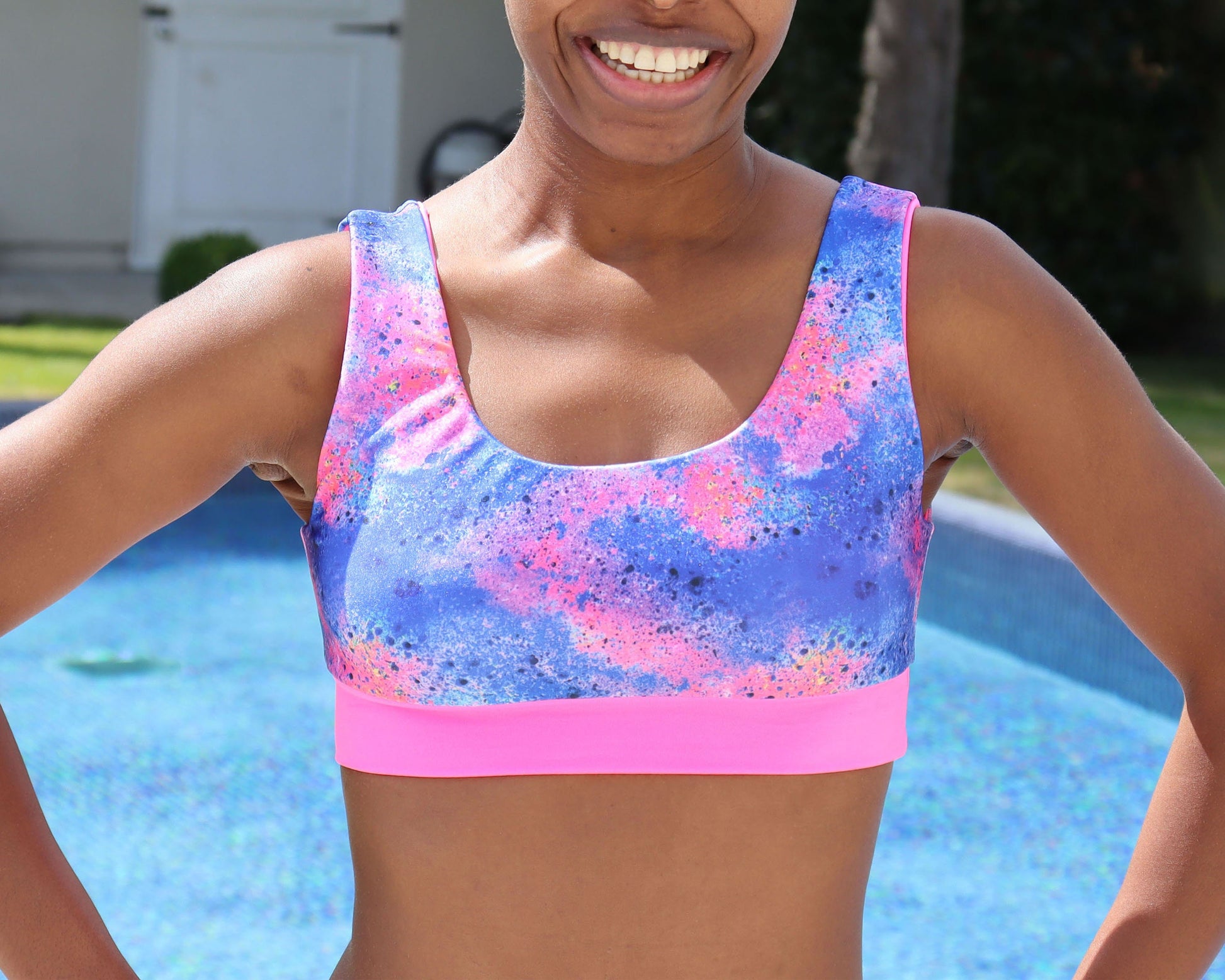 Bikini Pattern, Swimsuit Pattern, Sports Bikini Top, Reversible Seamless Swimsuit