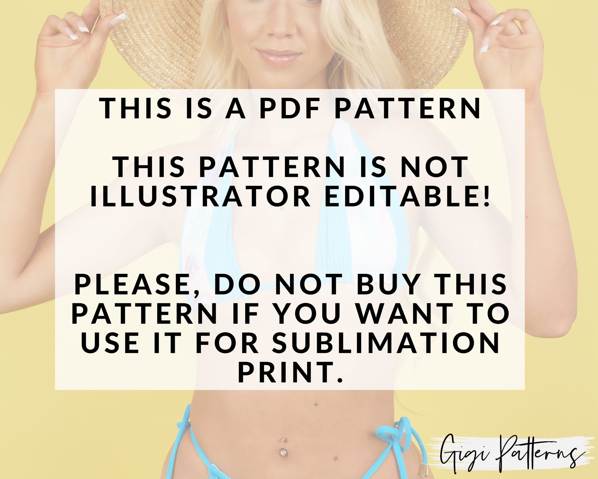 Bikini Pattern, Swimsuit Pattern, Sewing Patterns, Triangle Top String Side and Bottom Set Bikini Pattern, Reversible bikini