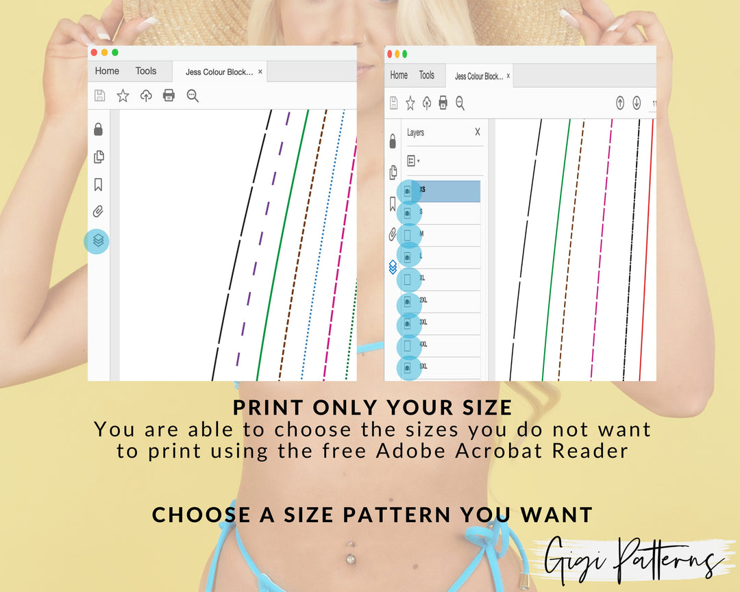 Lingerie Pattern, Sewing Patterns, Tanga Brazilian Micro G-String Thong Lingerie Pattern, Women's PDF Lingerie Patterns